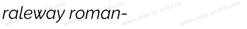 raleway roman字体转换